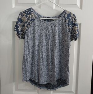 Lucky Brand blue floral shirt size S
